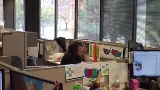 Co-Worker Cops Endless Barrage of Nerf Bullets