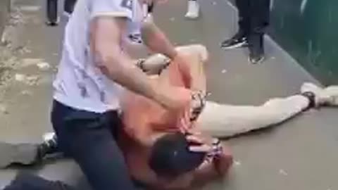 Street fight in an alley