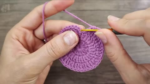 Super easy crochet with circle Flower