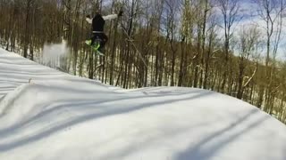 Snowboard jump fail