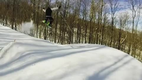 Snowboard jump fail