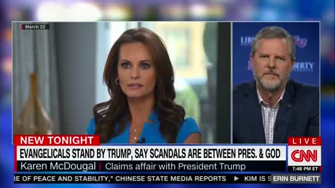 Erin Burnett asks Jerry Falwell Jr what 'red line' is on sexual misconduct allegations against Trump