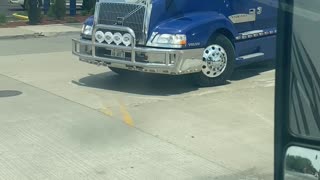 Tricked Out Semi-Truck With Spinners