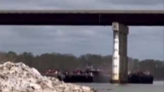 Barge collides with bridge in Oklahoma