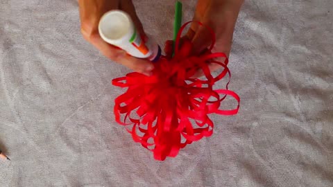 easy paper craft/ how to make flower with paper/DIY/Home decor