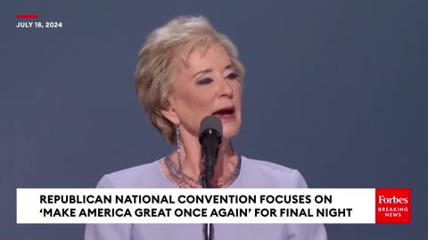 Former SBA Administrator Linda McMahon Praises Trump During RNC Speech