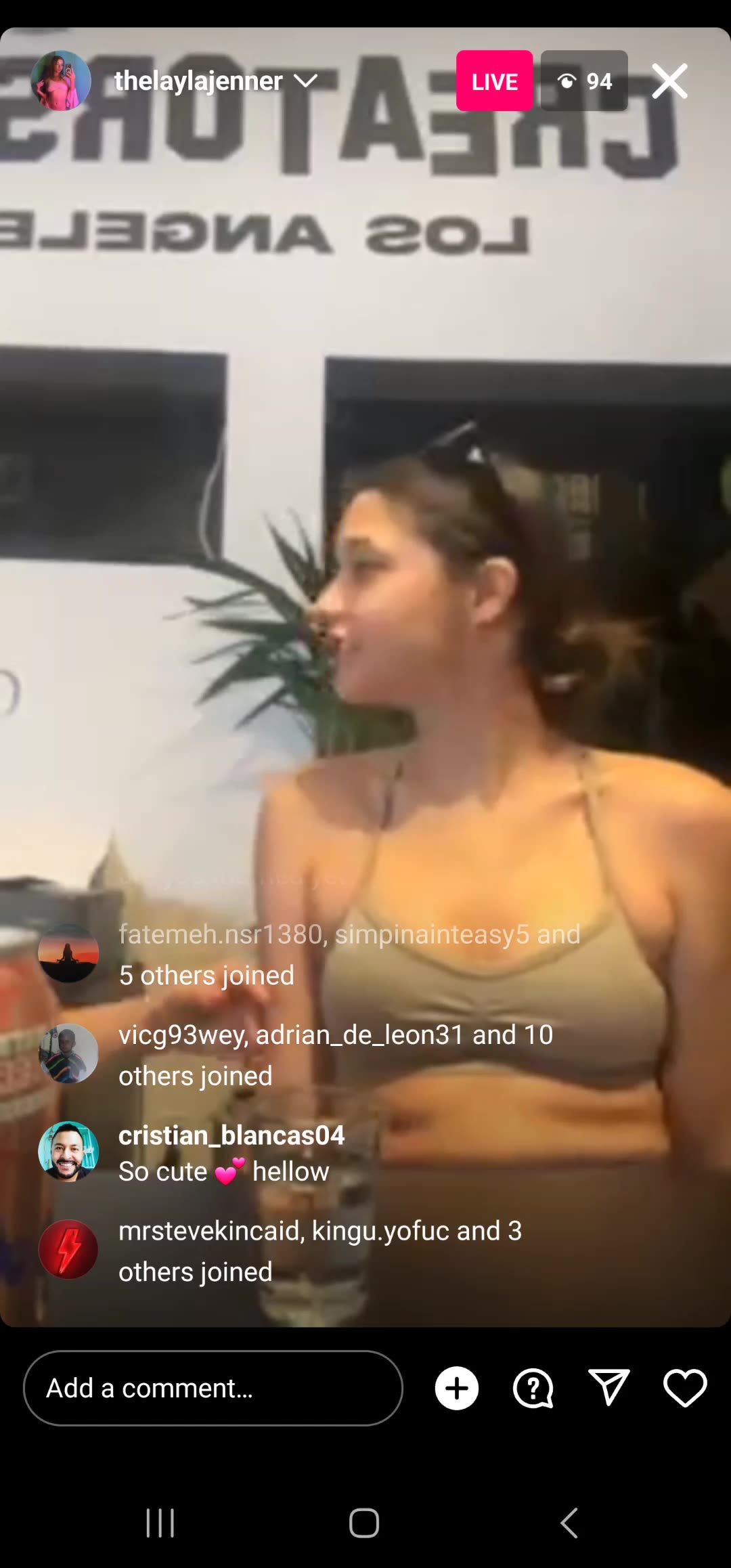 Layla jenner ig live #5