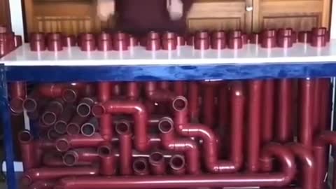 An engineer who loves music created a trumpet piano.