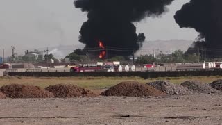 Fire rages at oil refinery in northern Iraq