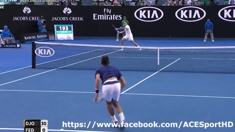 Djokovic vs. Federer 2016 Australian Open Semifinals Highlights