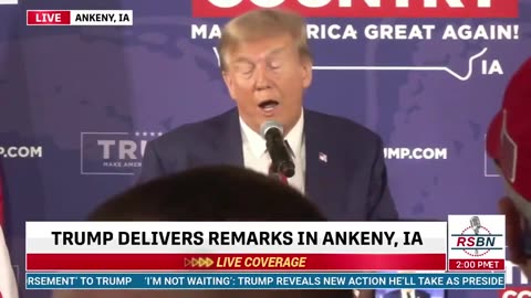 President Trump touts surprise support of BLM leader in Ankeny, Iowa