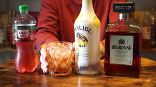 Disaronno Amaretto & Malibu Pineapple Rum & Canada Dry Fruit Splash