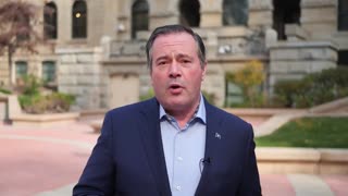 Jason Kenney makes an announcement about Dow Chemical Company