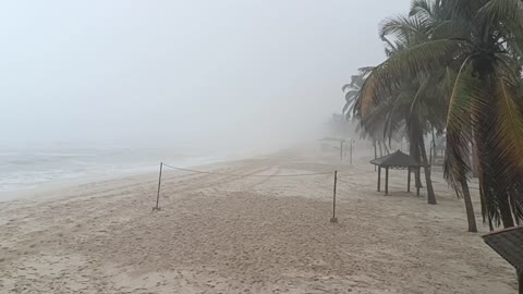 Watch the fog and rain on the beach | Awesome View