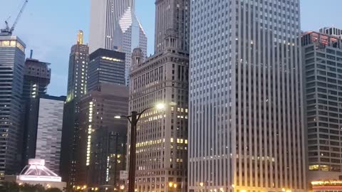 Some of Chicago's Beautiful Skyscrapers Along Wacker Drive