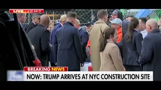 Trump Video Of Cheering Construction Site Photo Op With Fox News, Newsmax Clips