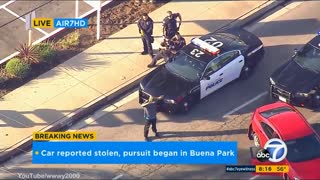 Police Pursuit Through... Big Surprise... Los Angeles California