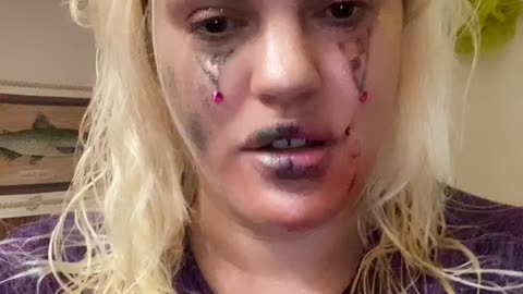 So I let my daughter do my halloween makeup lol