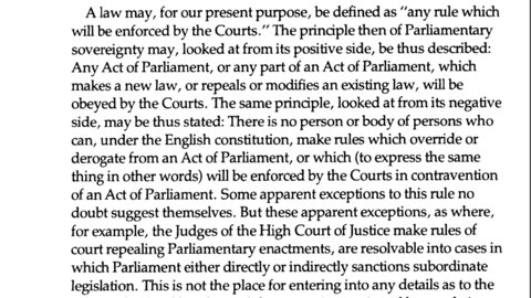 Excerpts from Introduction to the study of the law of the constitution