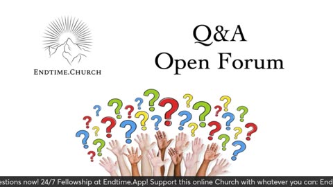 Ask the Pastor Open Forum April 26