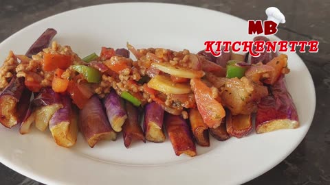 Easy Stir fry Eggplant n Minced Pork Recipe! Recipe that keeps away from diabetes, lower cholesterol