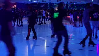 rollerskating at a roller rink in Houston, Texas