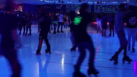 rollerskating at a roller rink in Houston, Texas