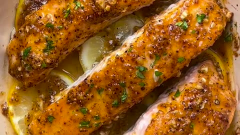 "Sweet and Savory Delight: Irresistible Baked Honey Mustard Salmon Recipe"