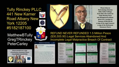 Tully Rinckey PLLC Collection Department - Peter Carley - Refund $30, 555.90 Not Refunded - Supreme Court Complaints - Better Business Bureau Complaints - State BAR New York Complaints - OneNewsPage - ManilaBulletin - EEOC - DLLR - USA - PRRD - PBBM - BBB