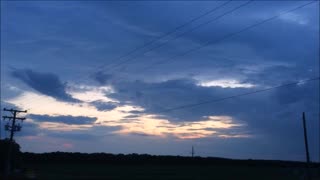 Sunset Behind A Rain Storm