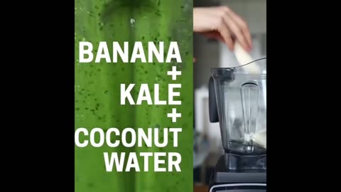 “Tropical Green Bliss: Kale, Banana & Coconut Water Smoothie”