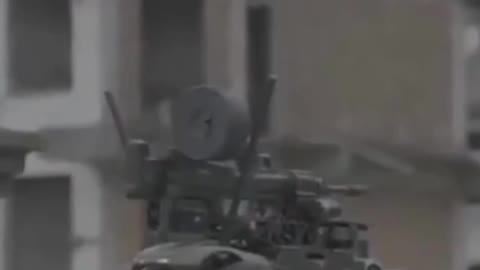 Drone transporting roboter with machine guns