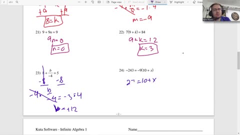 Two Step Equations- Algebra 1 Kuta Worksheet Series