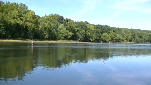 Trout fishing below Table Rock dam Missouri