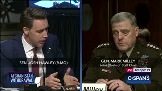 Josh Hawley NUKES General Milley - Calls for His Resignation During Hearing