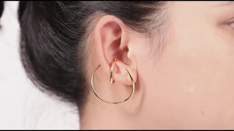 ENFASHION Punk Geometric Ear Cuff Clip On Earrings For Women Gold Color Line Earings With