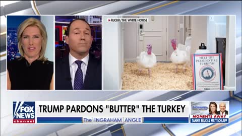 Trump mocks Adam Schiff during annual turkey pardon. 2019