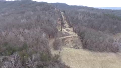 Drone video Following Power Lines