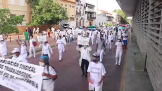 [Video] Así se vivió la marcha del personal de salud en Cartagena