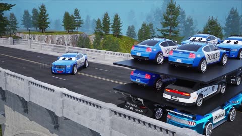 Ultimate Roadblocks - Police Cars vs Giant Monster Truck Crashing | Police Car Game - Road Rage