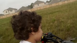 2 1/2 years old driving 4wheeler