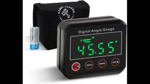 Review: Magnetic Digital Angle Finder - Compact LED Digital Angle Gauge & Level Tool With Audib...