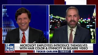 Chadwick Moore and Tucker Carlson laugh at the recent bizarre woke Microsoft presentation