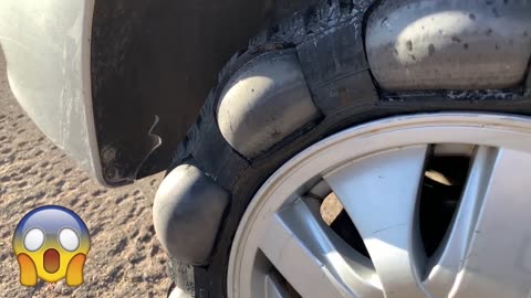 COCA COLA and MENTOS in a CAR TIRE