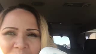 Cockatoo sings in the car
