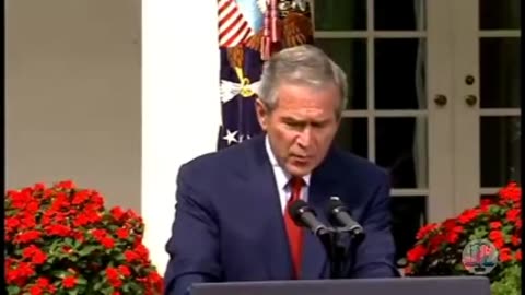 G Dubya at a press Conference about 911
