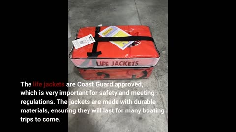 Buyer Comments: Absolute Outdoor Kent Clear Storage Bag with Type II Life Jackets, 4 Each (Adul...