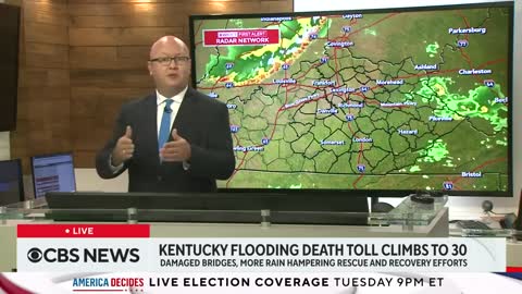 Death toll from flooding in Kentucky climbs to at least 30