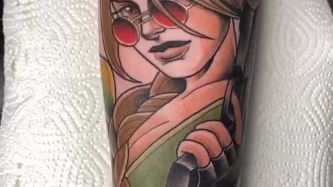 Lara Croft tattoo