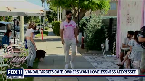 Man repeatedly vandalizes LA coffee shop, owners want homelessness addressed